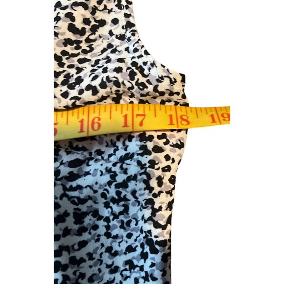 Nanette Lapore Black & White Animal Print Sleeveless Dress w/Tie Waist Size 8 - Picture 6 of 7